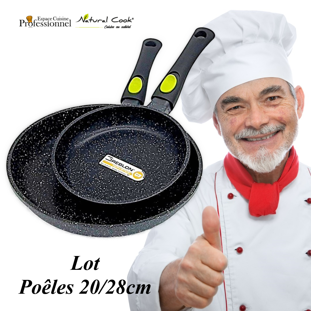 Lot Grill 28cm / Poêle 28cm - Espace Cuisine Professionnel